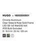 NOVA LUCE závěsné svítidlo HUGO chromovaný hliník čiré sklo a růžový zlatý rám G9 1x5W bez žárovky 1600200501