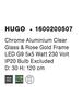 NOVA LUCE závěsné svítidlo HUGO chromovaný hliník čiré sklo a růžový zlatý rám G9 5x5W IP20 bez žárovky 1600200507