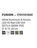 NOVA LUCE stropní svítidlo FUSION bílý hliník a akryl LED 40W 230V 3000K IP20 1701101003