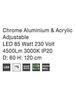 NOVA LUCE závěsné svítidlo ARIA chromovaný hliník a akryl nastavitelné LED 85W 3000K IP20 stmívatelné 17222003 D