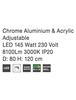 NOVA LUCE závěsné svítidlo ARIA chromovaný hliník a akryl nastavitelné LED 145W 230V 3000K IP20 17222004