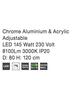 NOVA LUCE závěsné svítidlo ARIA stmívatelné chromovaný hliník a akryl nastavitelné LED 145W 230V 3000K IP20 17222004 D