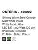 Nova Luce Stylové závěsné svítidlo Osteria ve třech barevných provedeních - 1 x 60 W, pr. 460 mm, bílá NV 420202