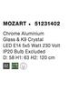 NOVA LUCE závěsné svítidlo MOZART chromovaný hliník sklo a K9 křišťál E14 5x5W IP20 bez žárovky 51231402