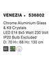 NOVA LUCE závěsné svítidlo VENEZIA chromovaný hliník sklo a K9 křišťály E14 8x5 W IP20 bez žárovky 536802