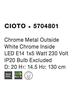 NOVA LUCE závěsné svítidlo CIOTO kov chrom venku bílý chrom uvnitř E14 1x5W IP20 bez žárovky 5704801