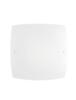 NOVA LUCE stropní svítidlo QUALE matné bílé sklo chromovaný kov E27 2x12W 600302
