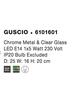 NOVA LUCE nástěnné svítidlo GUSCIO chromovaný kov a čiré sklo E14 1x5W 230V IP20 bez žárovky 6101601