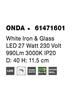 Nova Luce Bílé nepravidelné stropní LED svítidlo Onda - pr. 400 x 115 mm, 27 W, bílá NV 61471601