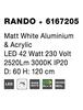 NOVA LUCE závěsné svítidlo RANDO matný bílý hliník a akryl LED 42W 230V 3000K IP20 6167205