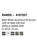 NOVA LUCE stropní svítidlo RANDO matný bílý hliník a akryl LED 42W 230V 3000K IP20 6167207