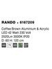 NOVA LUCE závěsné svítidlo RANDO kávově hnědý hliník a akryl LED 42W 230V 3000K IP20 6167209