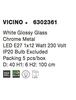 NOVA LUCE závěsné svítidlo VICINO bílé lesklé sklo chromovaný kov E27 1x12W 6302361