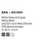 NOVA LUCE stropní svítidlo ERA bílé sklo a křišťál chromovaný kov E27 3x12W 6311803