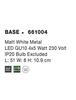 Nova Luce Moderní stropní lišta Base se čtyřmi nastavitelnými spoty - 4 x 50 W, bílá NV 661004