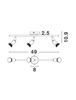 Nova Luce Moderní stropní lišta Base se třemi nastavitelnými spoty - 3 x 50 W, rez NV 662003