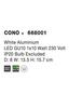NOVA LUCE bodové svítidlo CONO bílý hliník GU10 1x10W 230V IP20 bez žárovky 668001