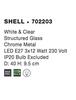 NOVA LUCE stropní svítidlo SHELL bílá a čiré strukturované sklo E27 3x12W 702203