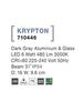 NOVA LUCE venkovní nástěnné svítidlo KRYPTON tmavě šedý hliník a sklo LED 6W 3000K 220-240V 31st. IP54 710446