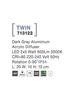 NOVA LUCE venkovní nástěnné svítidlo TWIN tmavě šedý hliník akrylový difuzor LED 2x5W 3000K 220-240V rotační 0-90st. IP54 713122