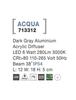 NOVA LUCE venkovní nástěnné svítidlo ACQUA tmavě šedý hliník akrylový difuzor LED 5W 3000K 110-265V 38st. IP54 713312