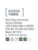 NOVA LUCE venkovní sloupkové svítidlo ACQUA tmavě šedý hliník akrylový difuzor LED 5W 3000K 110-265V 38st. IP54 713313