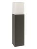 NOVA LUCE venkovní sloupkové svítidlo STICK tmavě šedý hliník bílý akryl E27 1x12W 220-240V IP54 bez žárovky 71371102