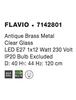 NOVA LUCE závěsné svítidlo FLAVIO antický kov mosaz čiré sklo E27 1x12W 230V IP20 bez žárovky 7142801