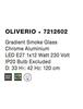 NOVA LUCE závěsné svítidlo OLIVERIO kouřové sklo s přechodem chromovaný hliník E27 1x12W IP20 bez žárovky 7212602