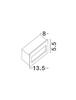 Nova Luce Vestavné venkovní svítidlo KRYPTON - 3 W, 270 lm, 55x80x135 mm, šedá NV 726406