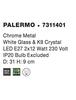 NOVA LUCE stropní svítidlo PALERMO chromovaný kov bílé sklo a K9 křišťál E27 2x12W IP20 bez žárovky 7311401