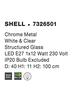NOVA LUCE závěsné svítidlo SHELL chromovaný kov bílá a čiré strukturované sklo E27 1x12W 7326501