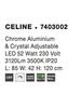 NOVA LUCE závěsné svítidlo CELINE chromovaný hliník a křišťál nastavitelné LED 52W 3000K IP20 7403002