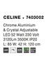 NOVA LUCE závěsné svítidlo CELINE chromovaný hliník a křišťál nastavitelné LED 52W 3000K IP20 7403002