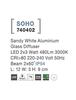 NOVA LUCE venkovní nástěnné svítidlo SOHO bílý hliník skleněný difuzor LED 2x3W 3000K 220-240V 2x60st. IP54 světlo nahoru a dolů 740402
