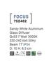 NOVA LUCE venkovní stropní svítidlo FOCUS bílý hliník skleněný difuzor LED GX53 7W 3000K 220-240V 77st. IP54 752462