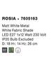 NOVA LUCE stolní lampa ROSIA matný bílý kov bílé stínidlo E14 1x5W 230V IP20 bez žárovky 7605163