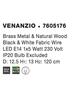 NOVA LUCE závěsné svítidlo VENANZIO mosazný kov a přírodní dřevo E14 1x5W IP20 bez žárovky 7605176