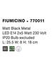 NOVA LUCE bodové svítidlo FIUMICINO matný černý kov E14 2x5W 230V IP20 bez žárovky 770011