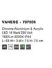 Nova Luce Stylové koupelnové nástěnné LED svítidlo Vanese - 18 W LED, 1922 lm, 630 mm NV 787006