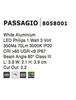 NOVA LUCE venkovní zapuštěné svítidlo do zdi PASSAGGIO bílý hliník LED 1W 3000K 3V IP54 délka kabelu 1.80m použijte driver 9020170 8058001