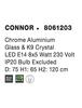 NOVA LUCE závěsné svítidlo CONNOR chromovaný hliník sklo a K9 křišťál E14 8x5W IP20 bez žárovky 8061203