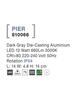 NOVA LUCE venkovní nástěnné svítidlo PIER tmavě šedý hliník akrylový difuzor LED 12W 3000K 220-240V rotační IP54 810066