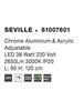 NOVA LUCE závěsné svítidlo SEVILLE chromovaný hliník a akryl LED 38W 230V 3000K IP20 81007601