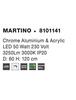NOVA LUCE závěsné svítidlo MARTINO chromovaný hliník a akryl LED 50W 230V 3000K IP20 8101141
