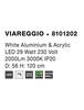 NOVA LUCE závěsné svítidlo VIAREGGIO bílý hliník a akryl LED 29W 230V 3000K IP20 8101202