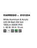 NOVA LUCE stropní svítidlo VIAREGGIO bílý hliník a akryl LED 28W 230V 3000K IP20 8101204