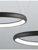 Nova Luce LED závěsné svítidlo Albi ve dvou velikostech a třech barvách - pr. 610 x 60 x 1140 mm, 50 W, 3000 K, stmívatelné, černé NV 8105602 D