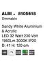 NOVA LUCE závěsné svítidlo ALBI bílý hliník a akryl LED 32W 230V 3000K IP20 stmívatelné 8105618