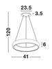 NOVA LUCE závěsné svítidlo ALBI šedý hliník a akryl LED 32W 230V 3000K IP20 stmívatelné 8105619